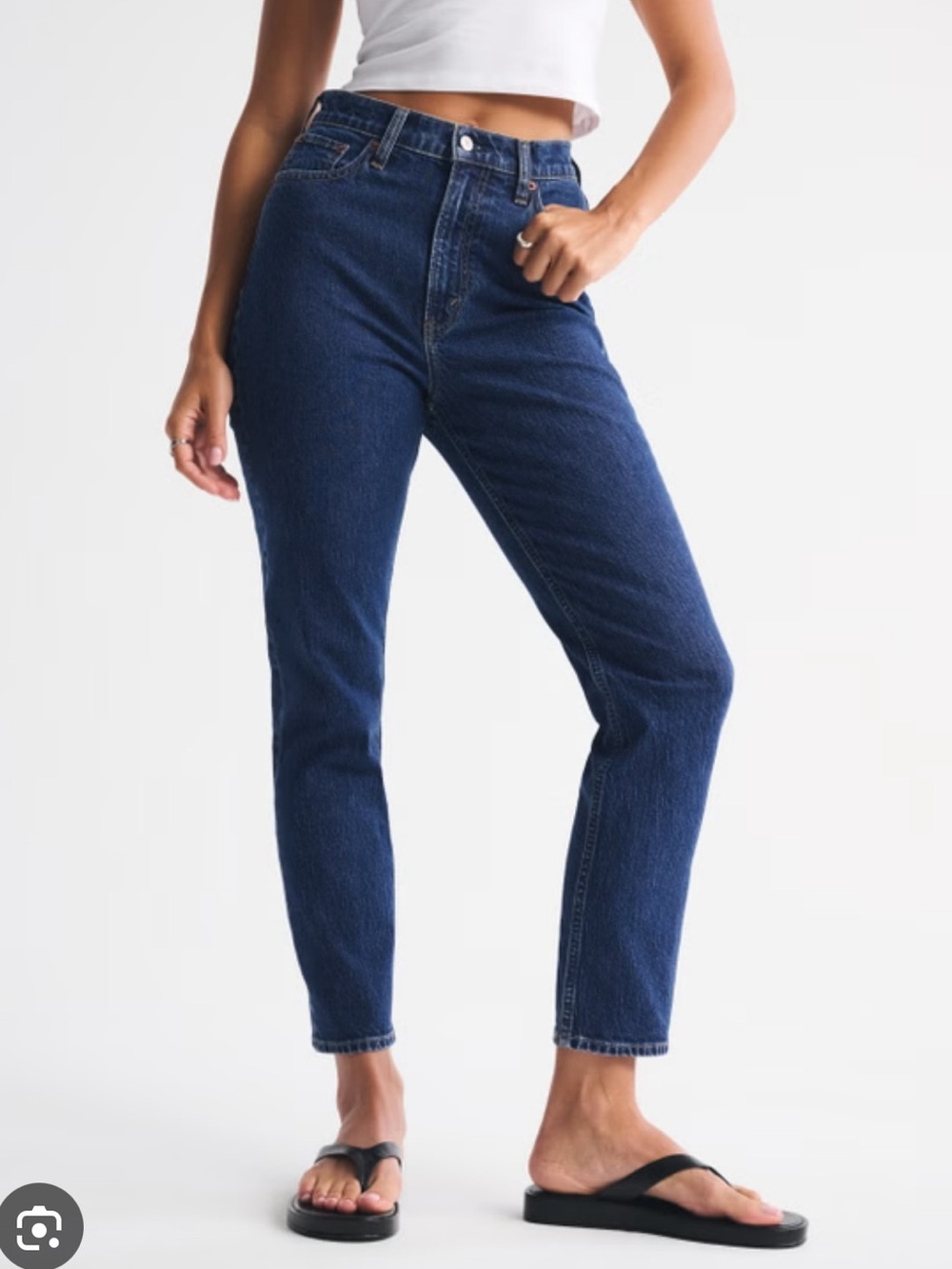 Abercrombie curve love ankle straight jeans